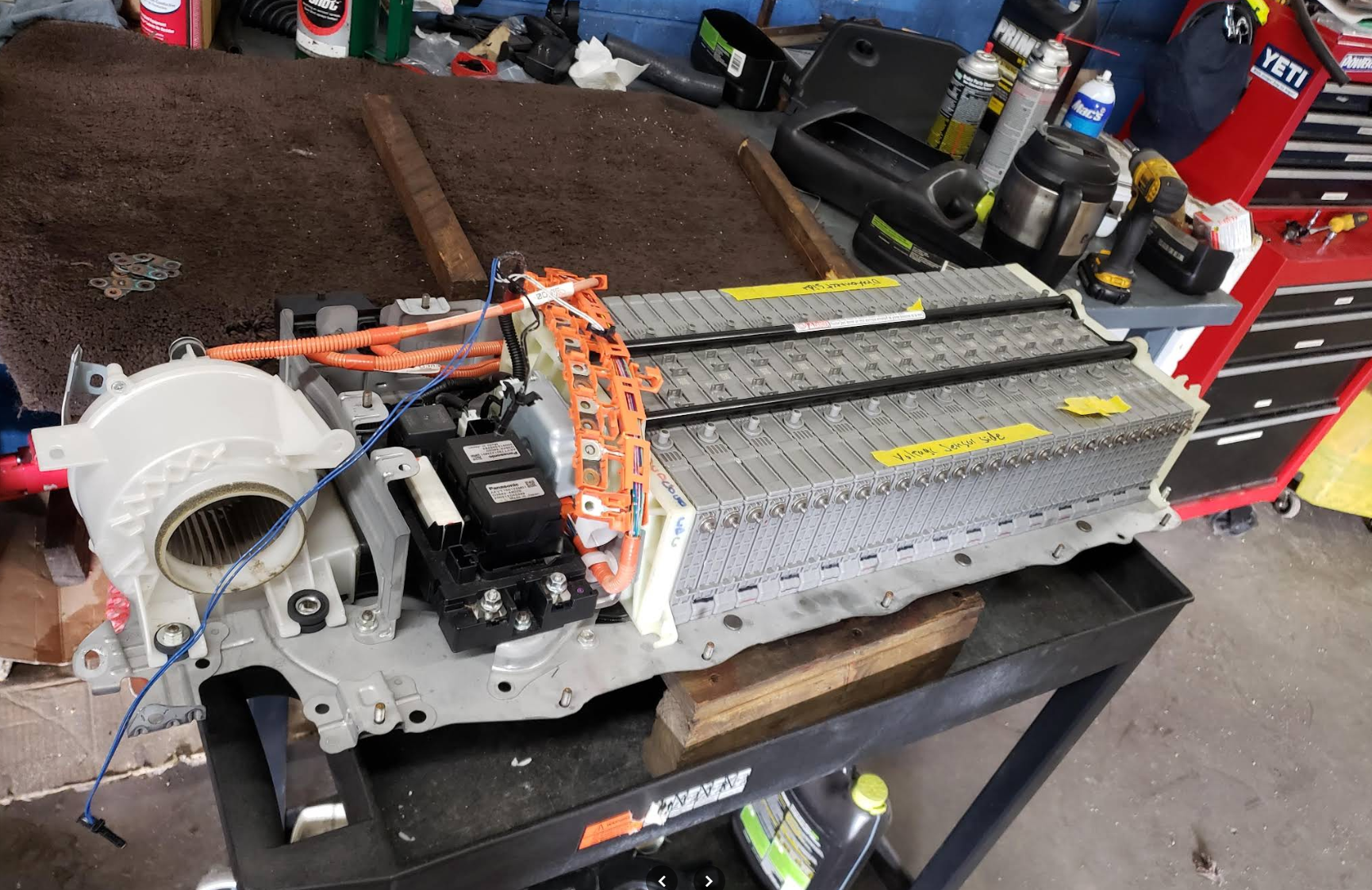 High-Voltage Battery getting replaced at Chucks Auto Shop Inc. in Bend Oregon