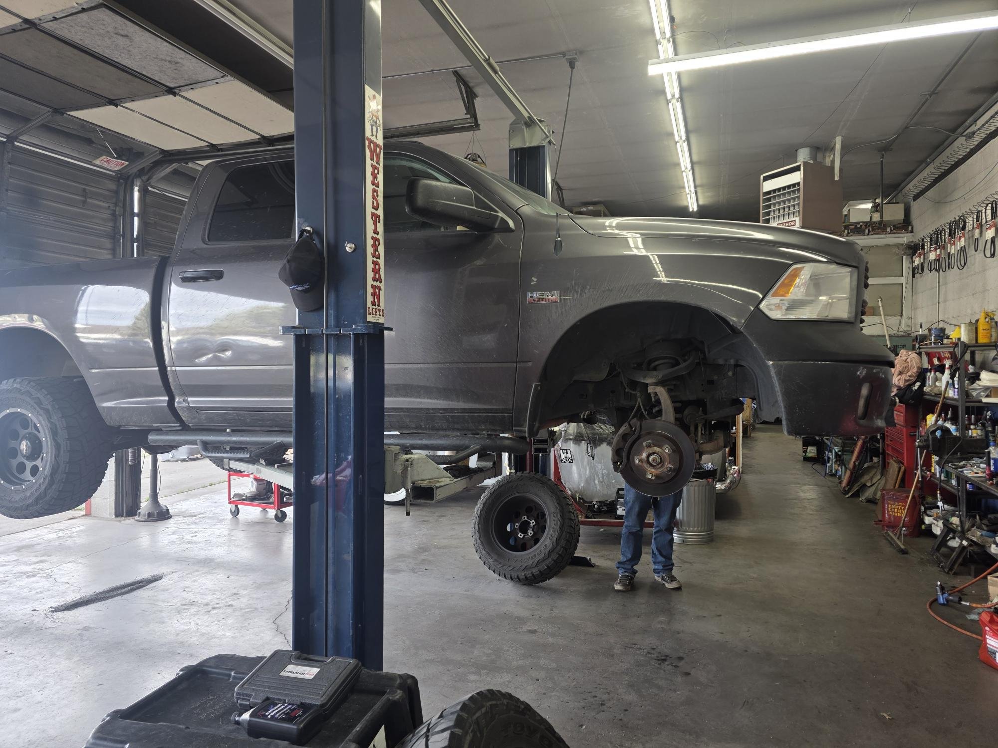 Ram Truck getting a Brake System Audit at Chucks Auto Shop Inc. in Bend Oregon