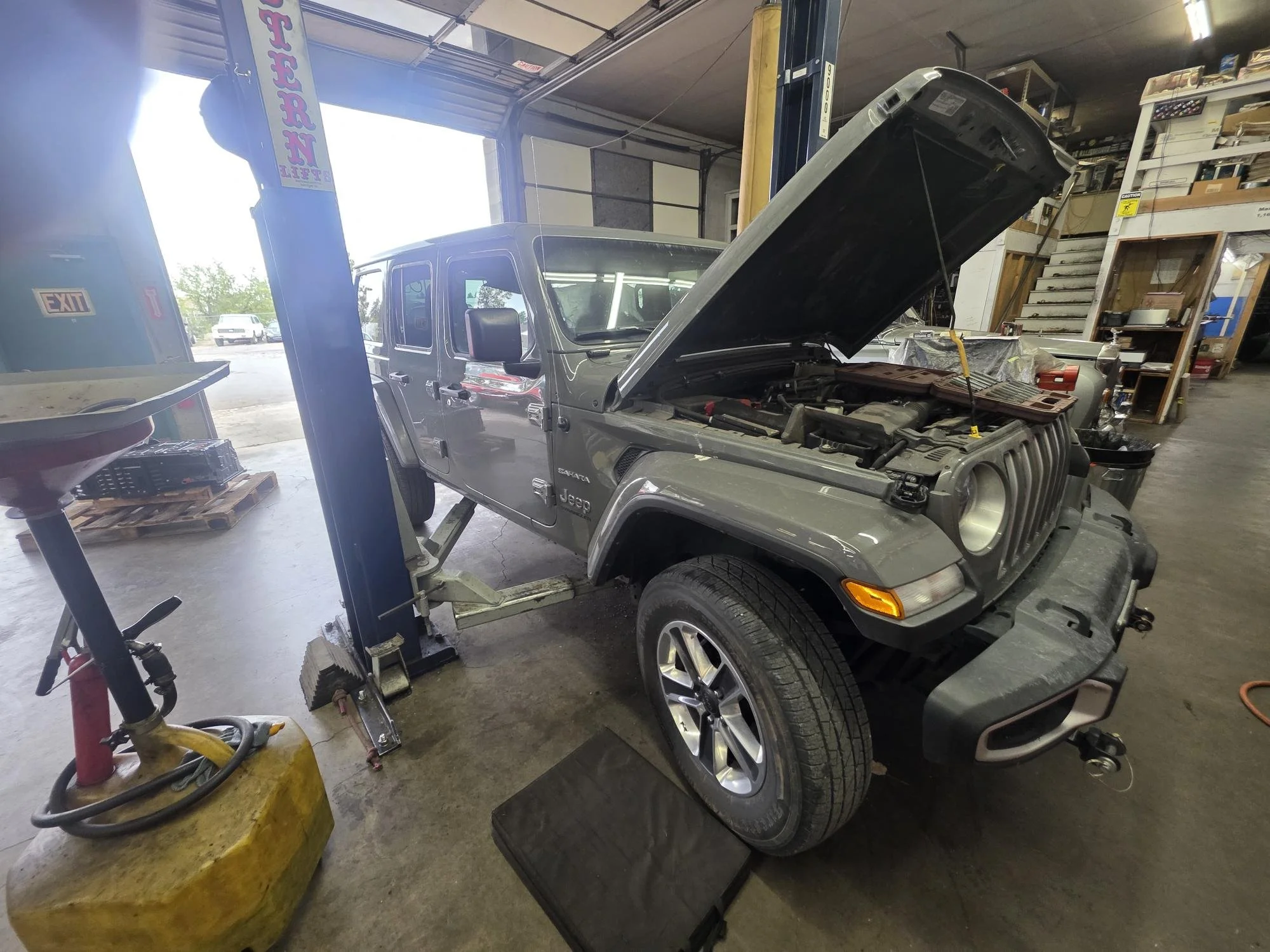 Jeep at Chucks Auto Shop Inc. for its 60000 mile service in Bend Oregon.