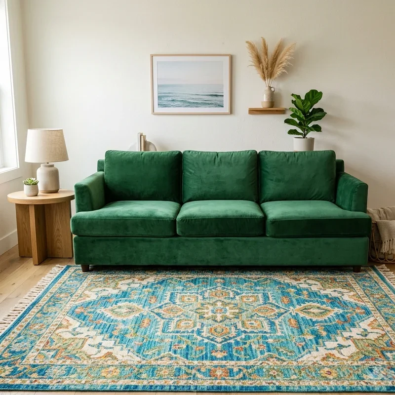 Green Couch Rug Ideas