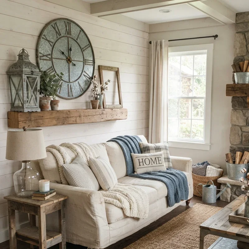 Farmhouse Rustic Living Room Ideas