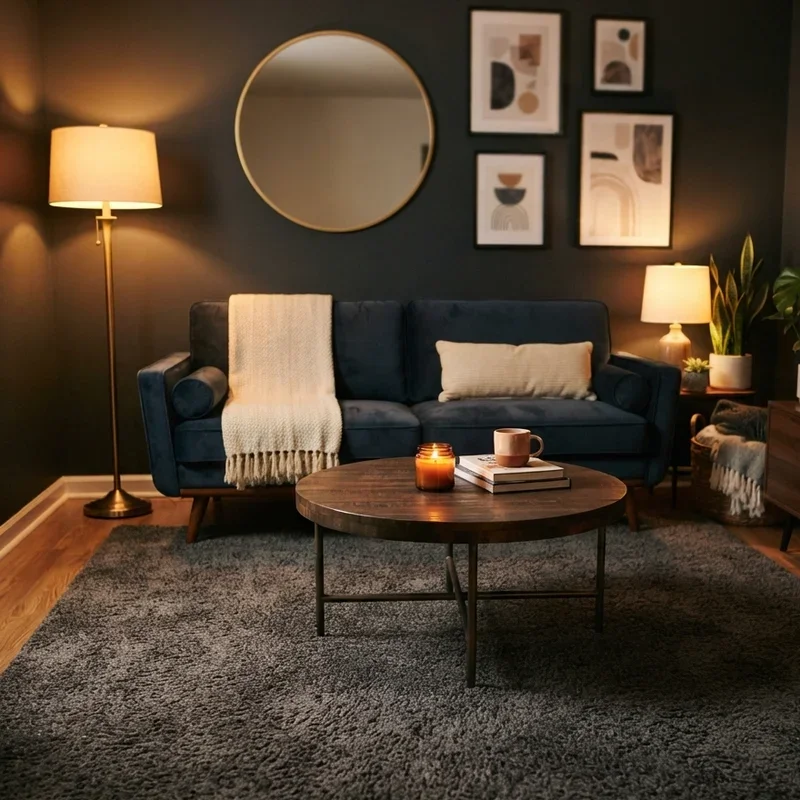 Dark Gray Carpet Living Room Ideas