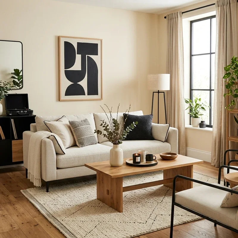 Black and Cream Living Room Ideas