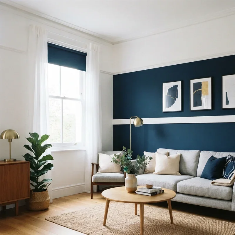 Two Tone Living Room Paint Ideas