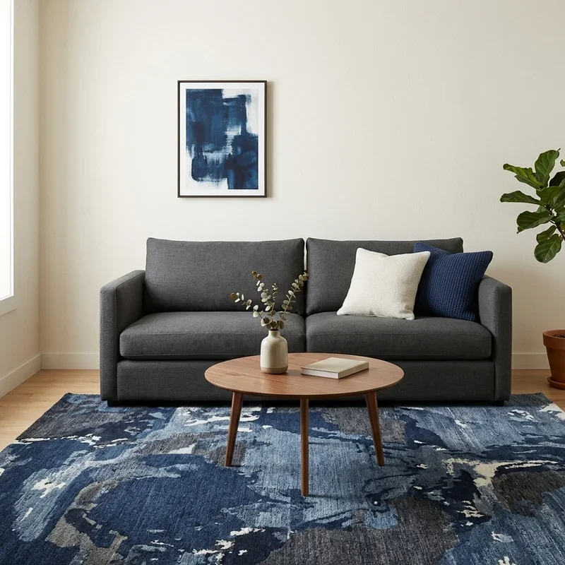 Dark Grey Couch Rug Ideas