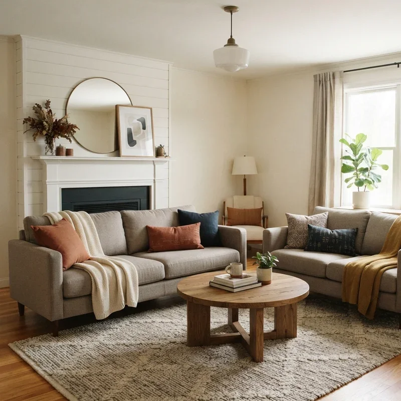 Two Sofa Living Room Ideas