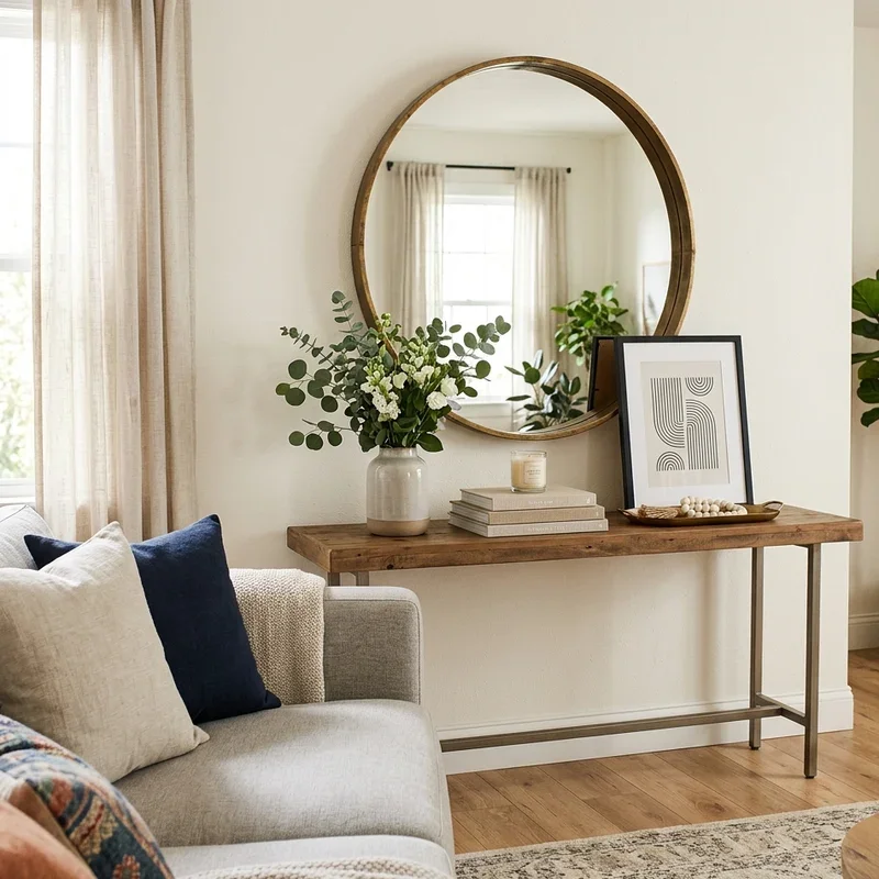 Living Room Sofa Table Decor Ideas