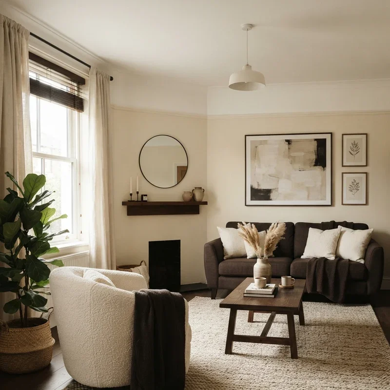 Brown and Beige Living Room Ideas