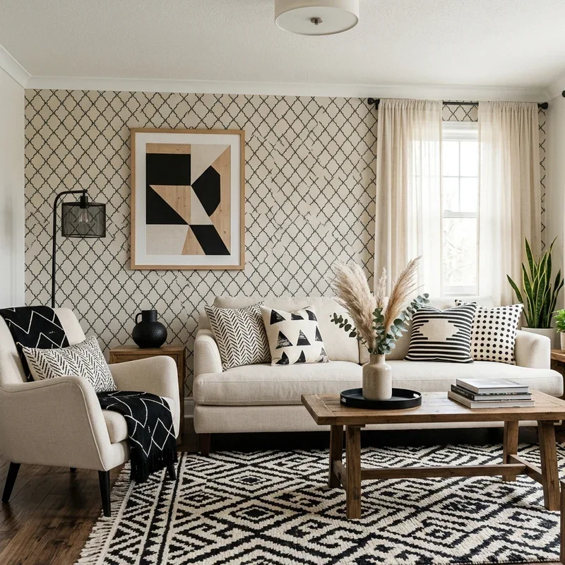 Black and Cream Living Room Ideas