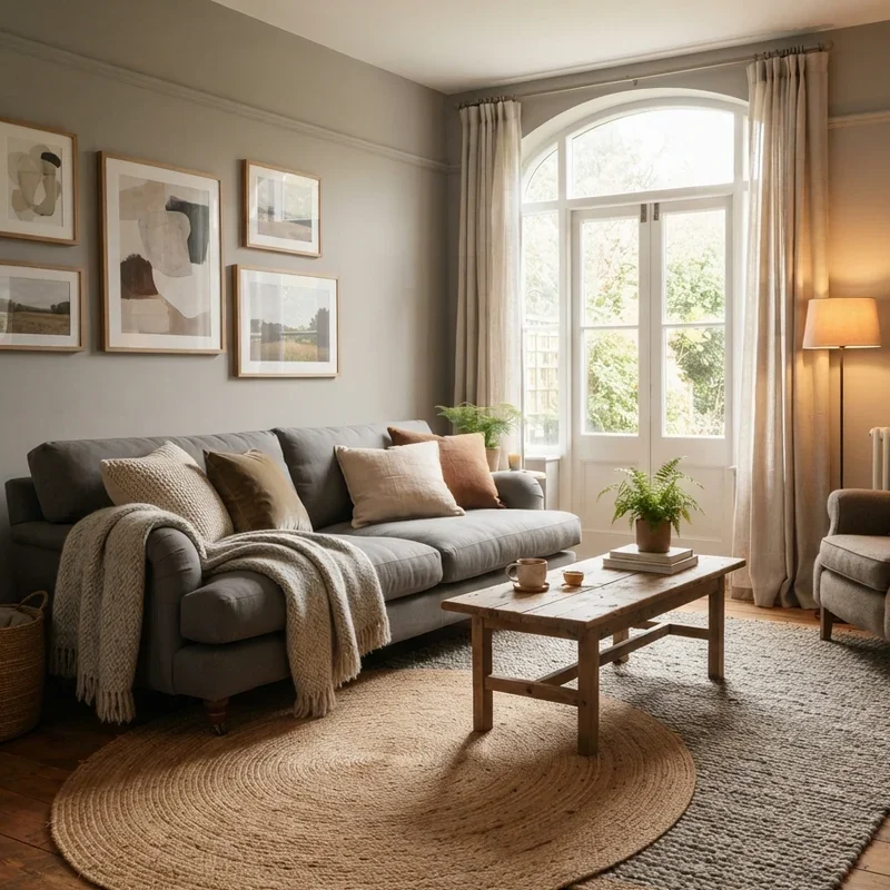 Warm Cozy Grey Living Room Ideas
