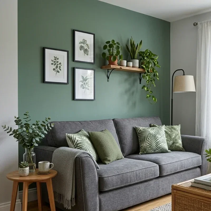 Green and Grey Living Room Ideas