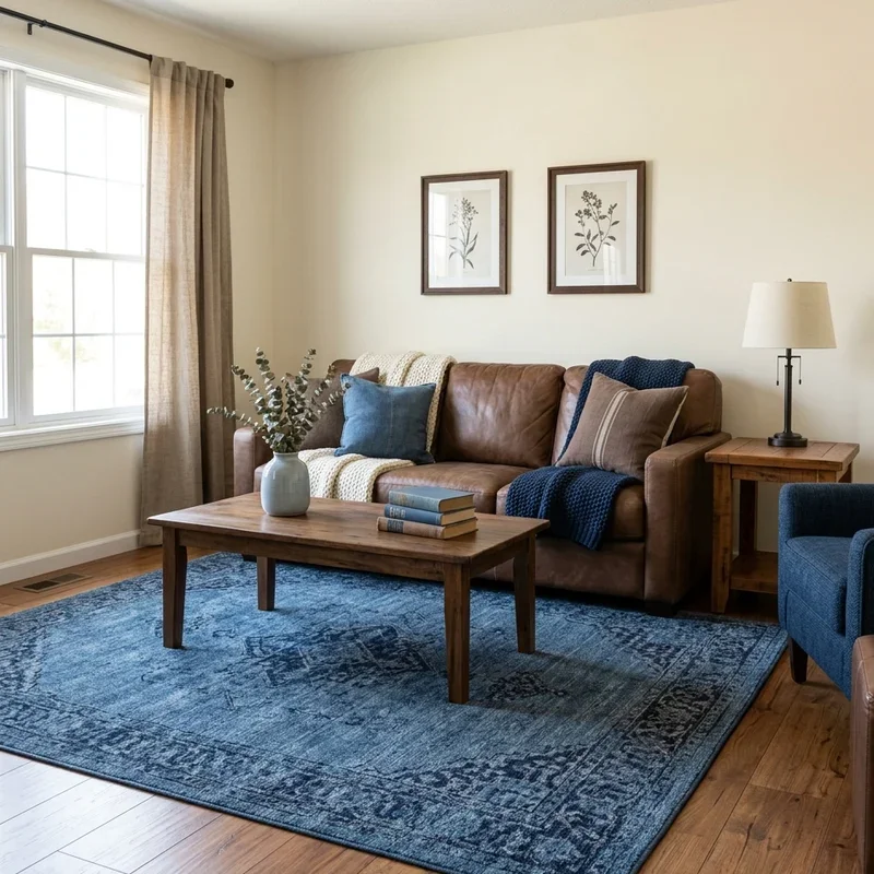 Blue and Brown Living Room Ideas