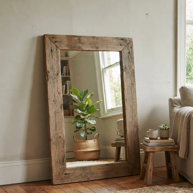 Living Room Floor Mirror Decorating Ideas