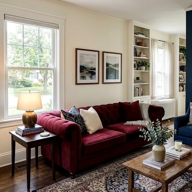 Burgundy Sofa Living Room Ideas