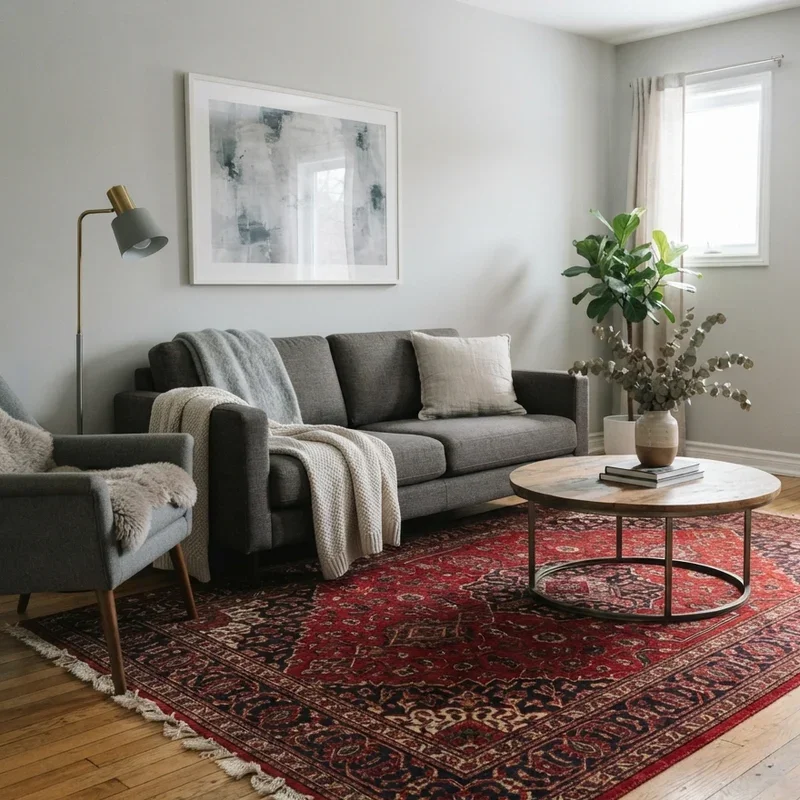 Red Persian Rug Living Room Ideas