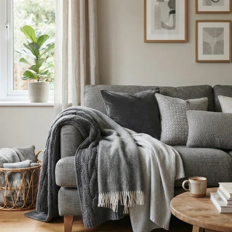 Warm Cozy Grey Living Room Ideas