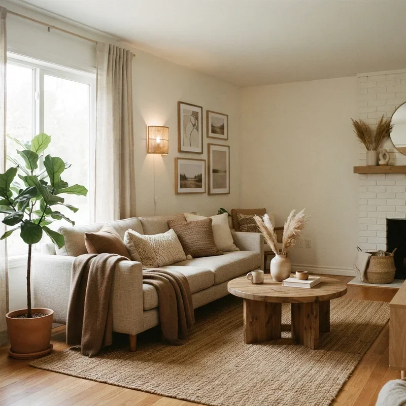 Brown and Beige Living Room Ideas