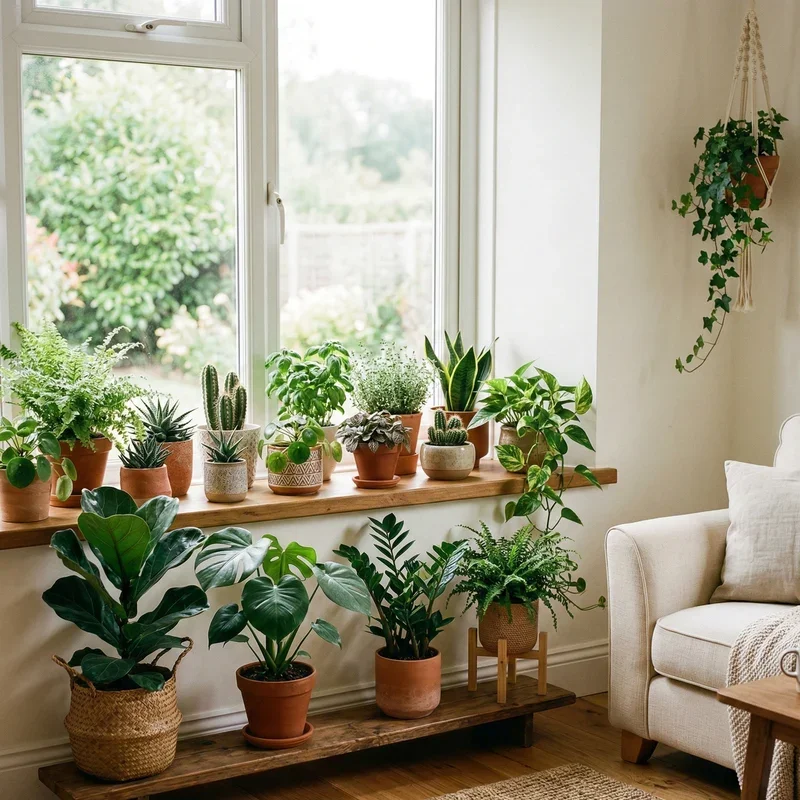 Indoor Plants Decoration Ideas for Living Room