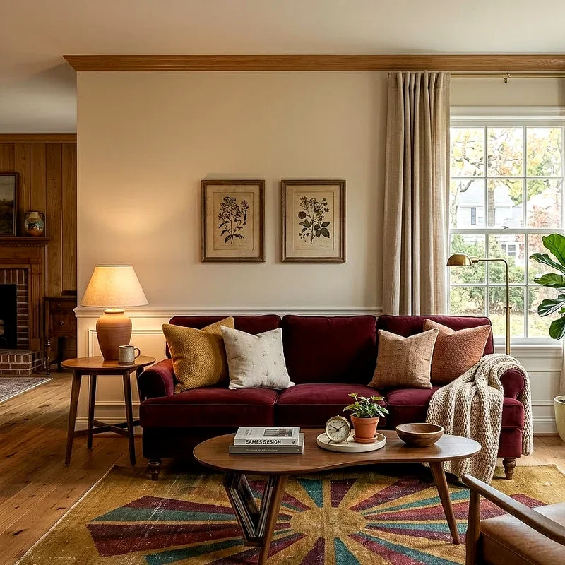 Burgundy Sofa Living Room Ideas