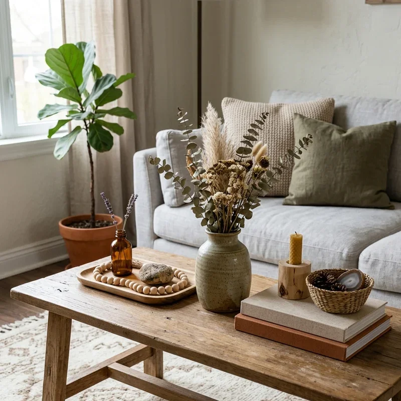 Living Room Sofa Table Decor Ideas
