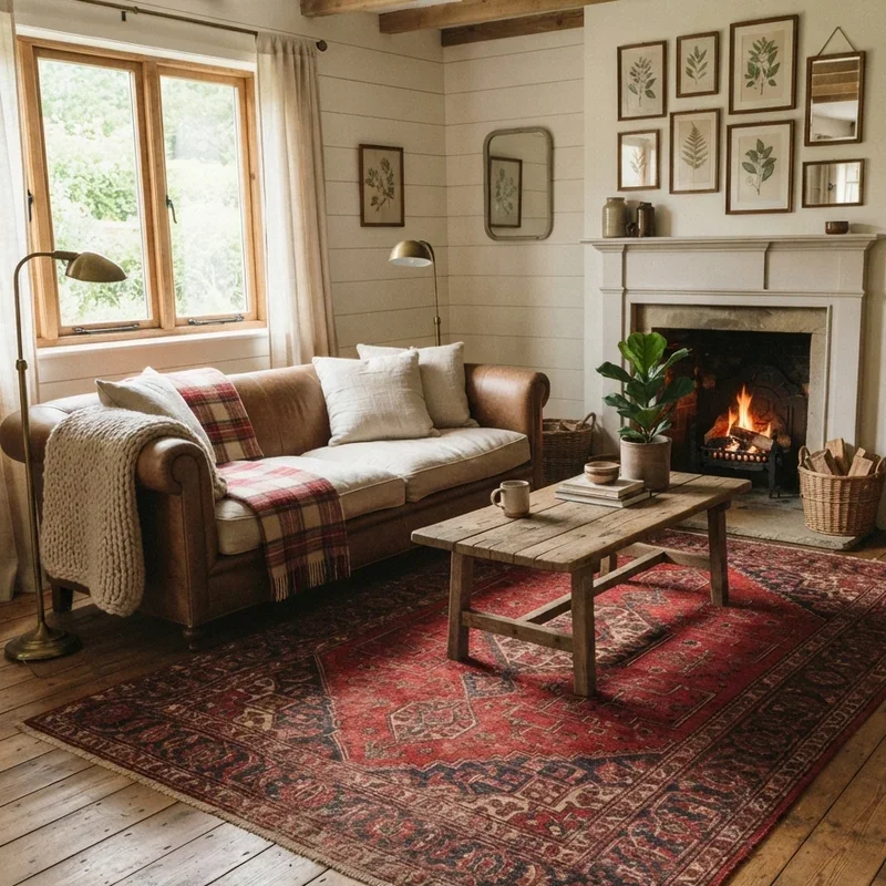 Red Persian Rug Living Room Ideas