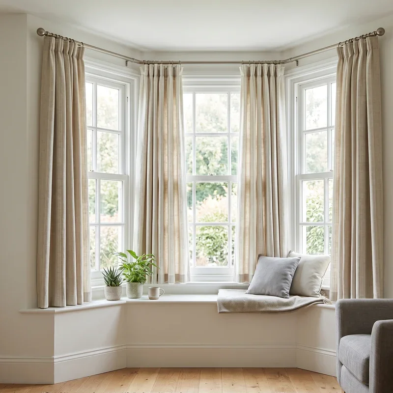 How to Hang Curtains in a Bay Window
