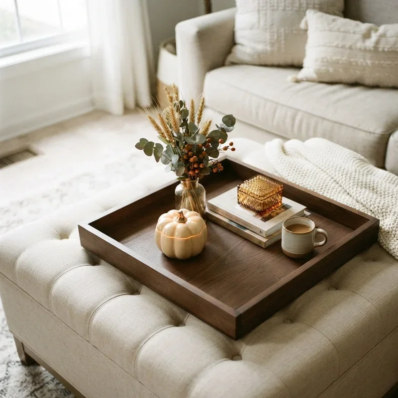 Ottoman Tray Decor Ideas