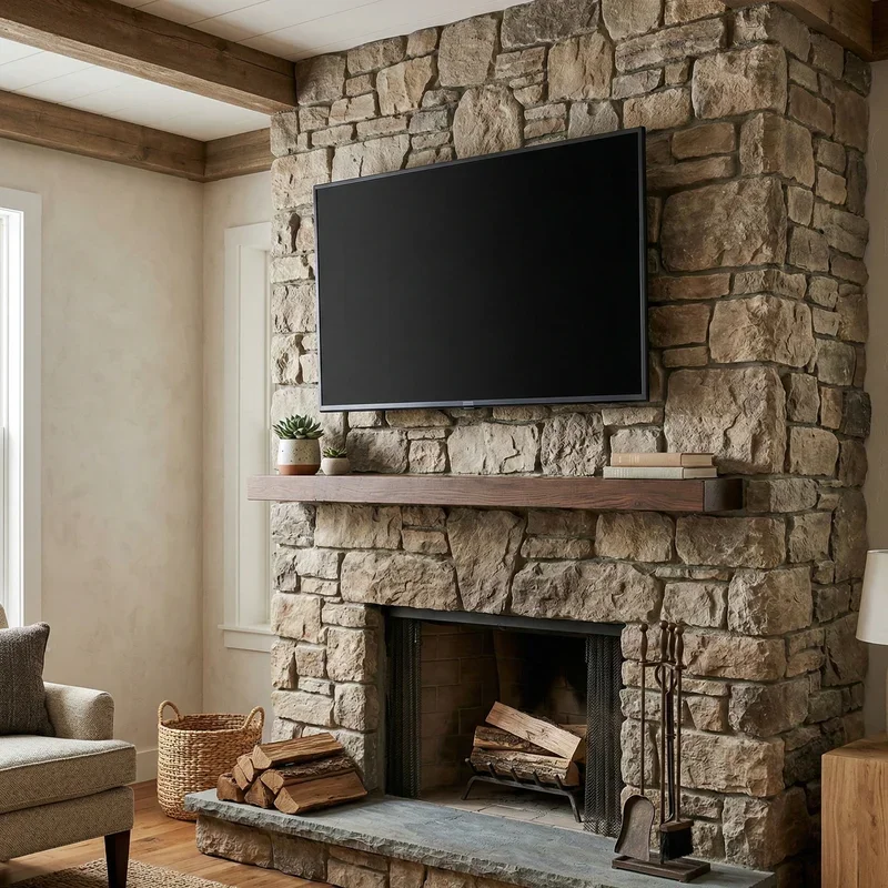 How to Mount a TV on Stone Fireplace