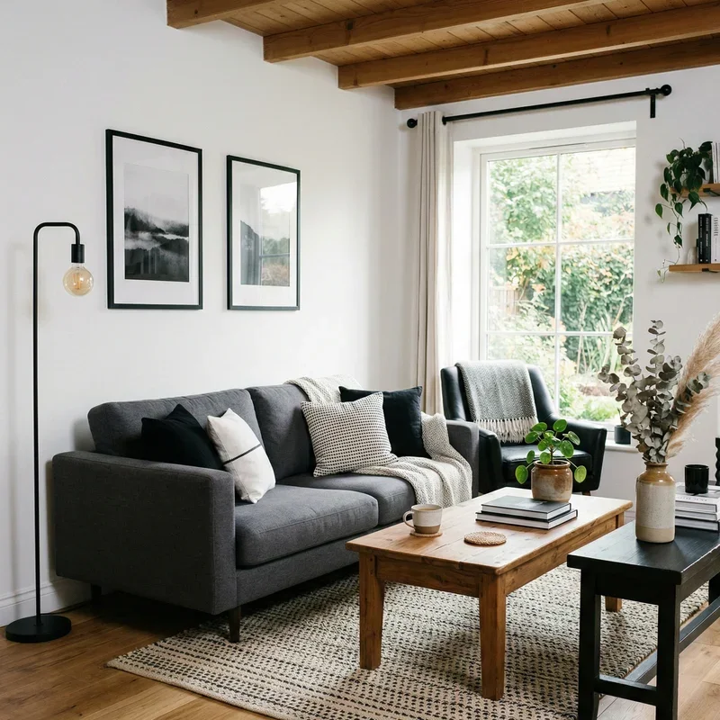 Black and White Living Room Ideas