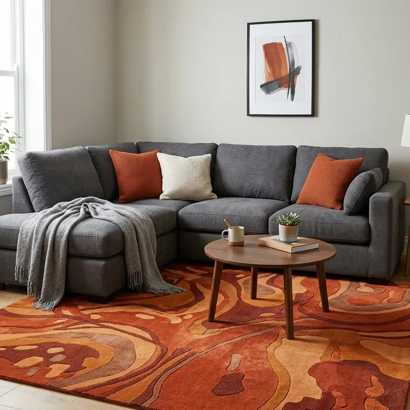 Dark Grey Couch Rug Ideas