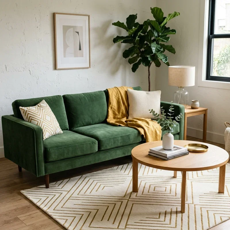 Green Couch Rug Ideas