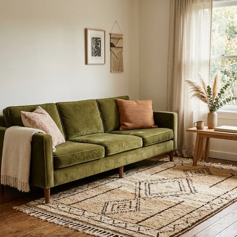 Green Couch Rug Ideas