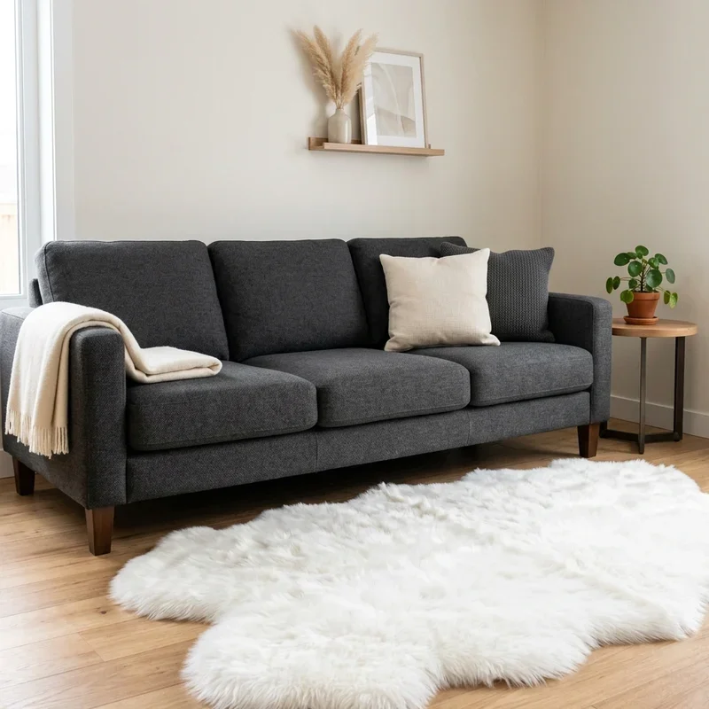 Dark Grey Couch Rug Ideas