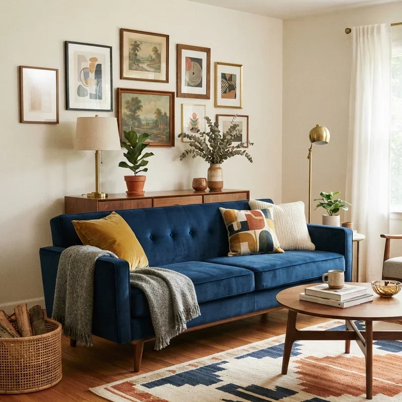 Navy Couch Living Room Ideas