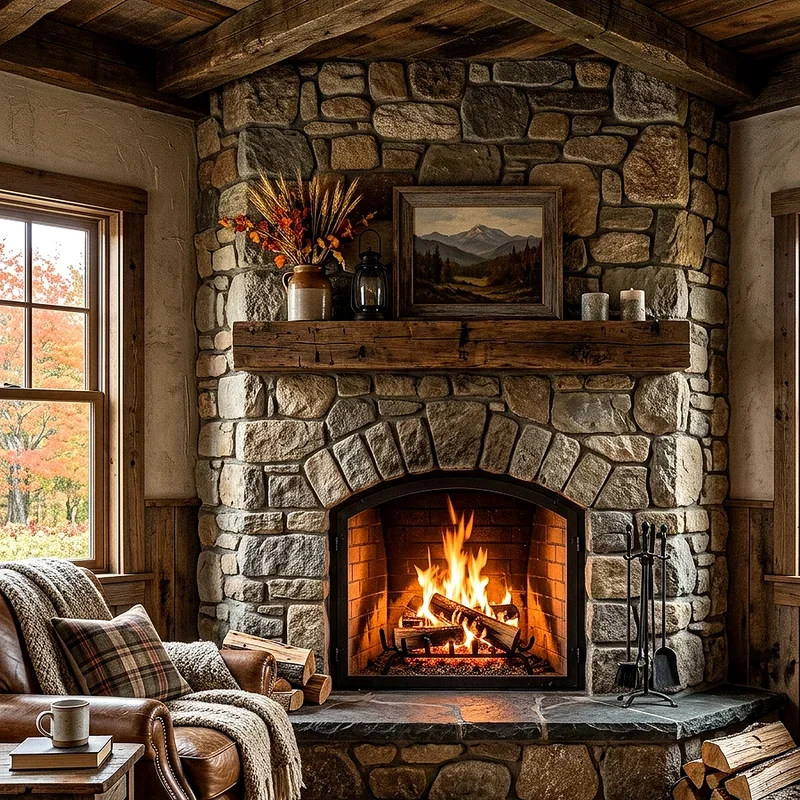 Farmhouse Corner Fireplace Ideas
