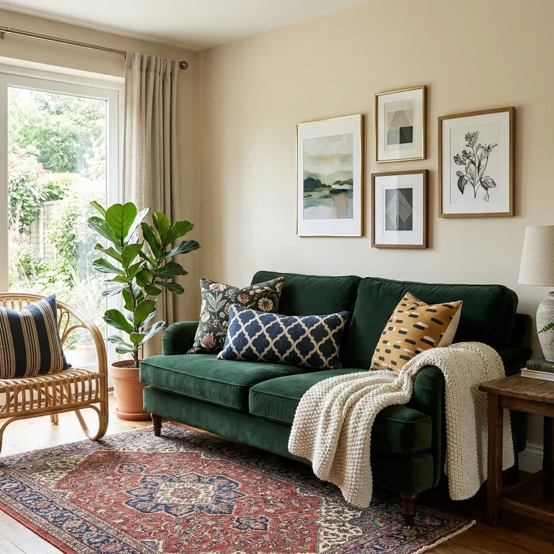 Dark Green Couch Living Room Ideas