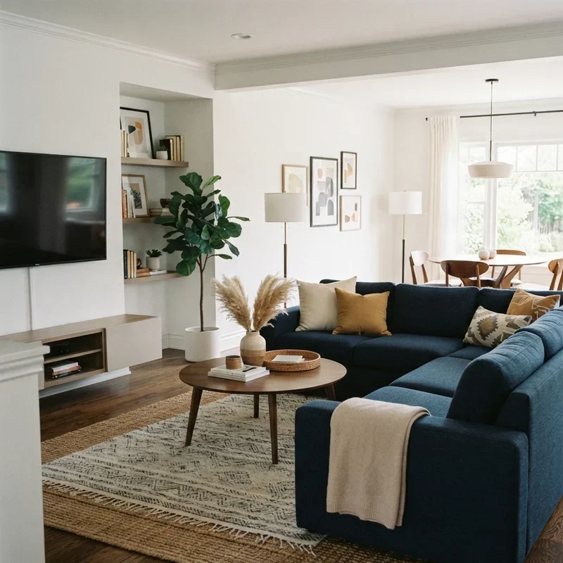Navy Couch Living Room Ideas