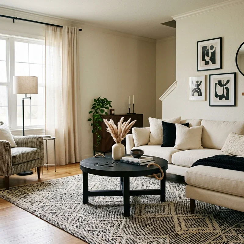 Black and Cream Living Room Ideas