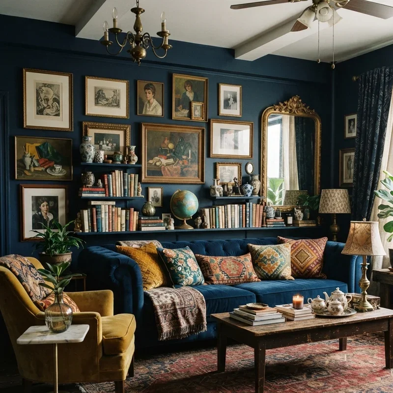 Navy Living Room Ideas