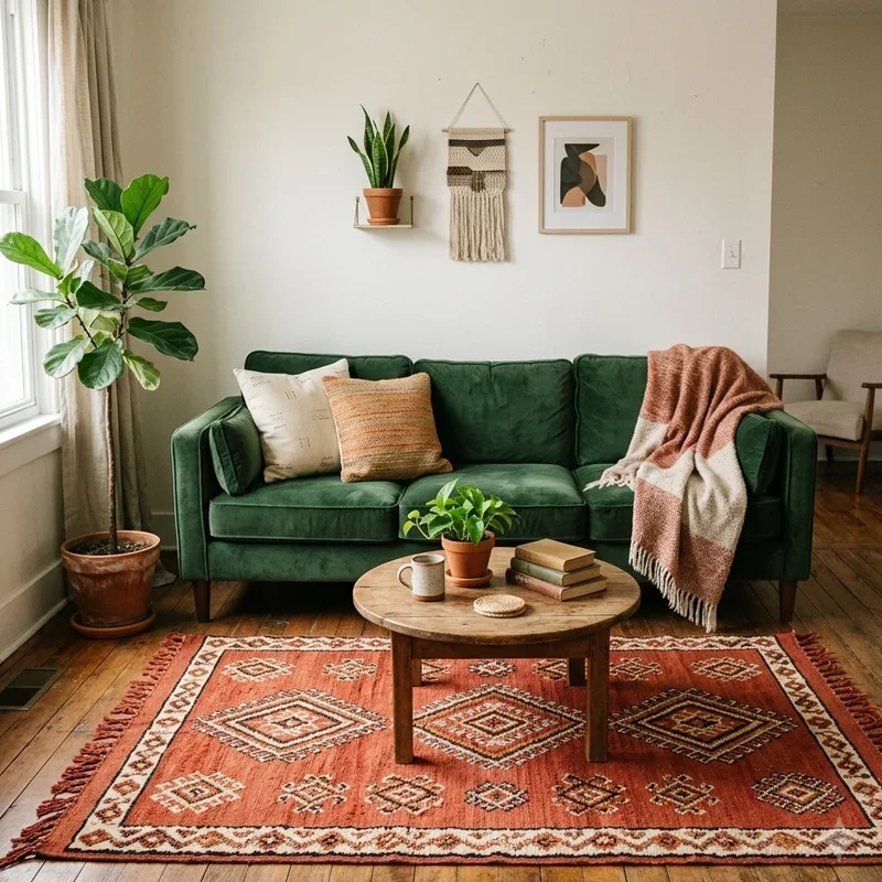 Green Couch Rug Ideas