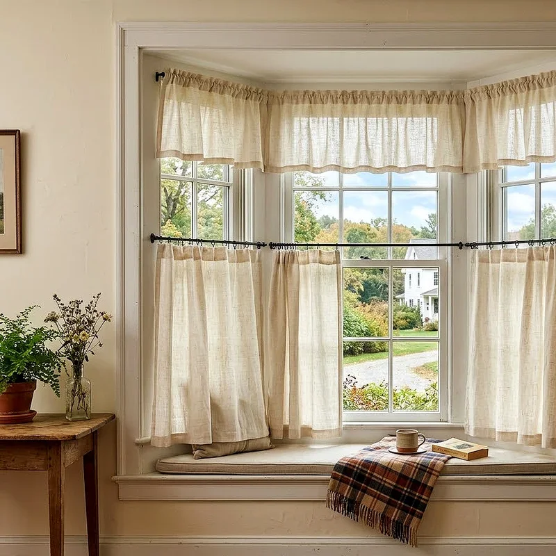 Short Bay Window Curtains Ideas