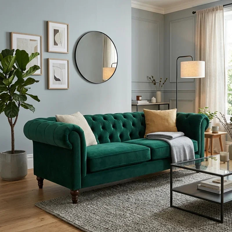 Modern Chesterfield Sofa Living Room Ideas