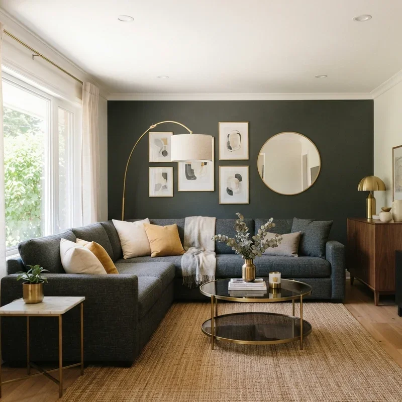 Dark Grey Sectional Living Room Ideas