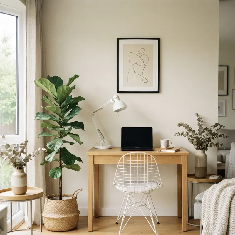 Home Office in Living Room Ideas