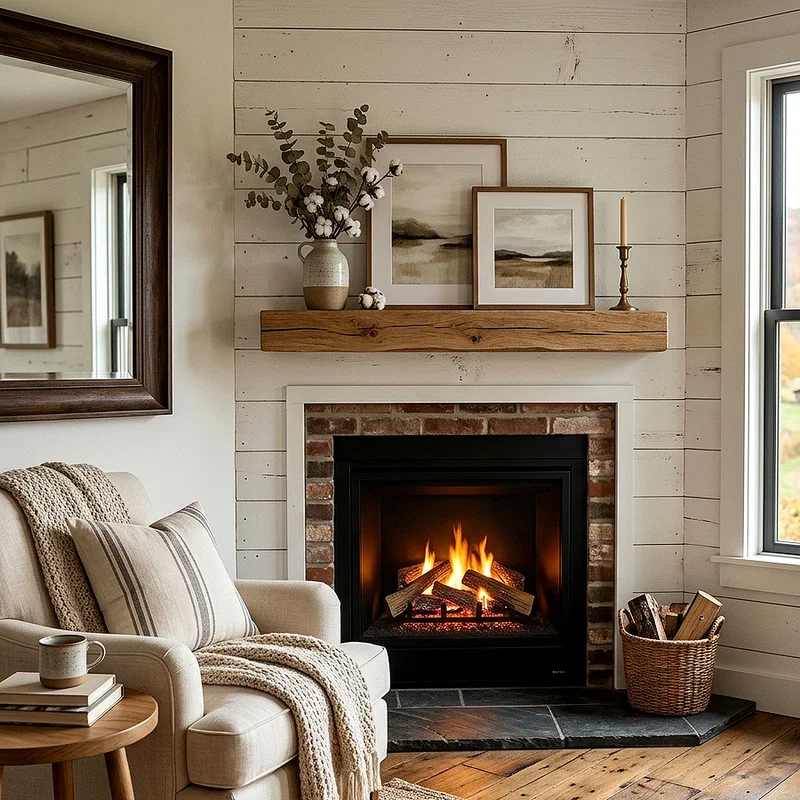 Farmhouse Corner Fireplace Ideas