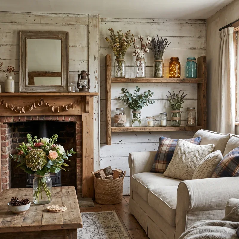 Rustic Farmhouse Living Room Ideas