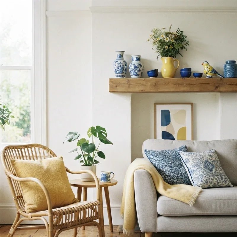 Blue and Yellow Living Room Decorating Ideas