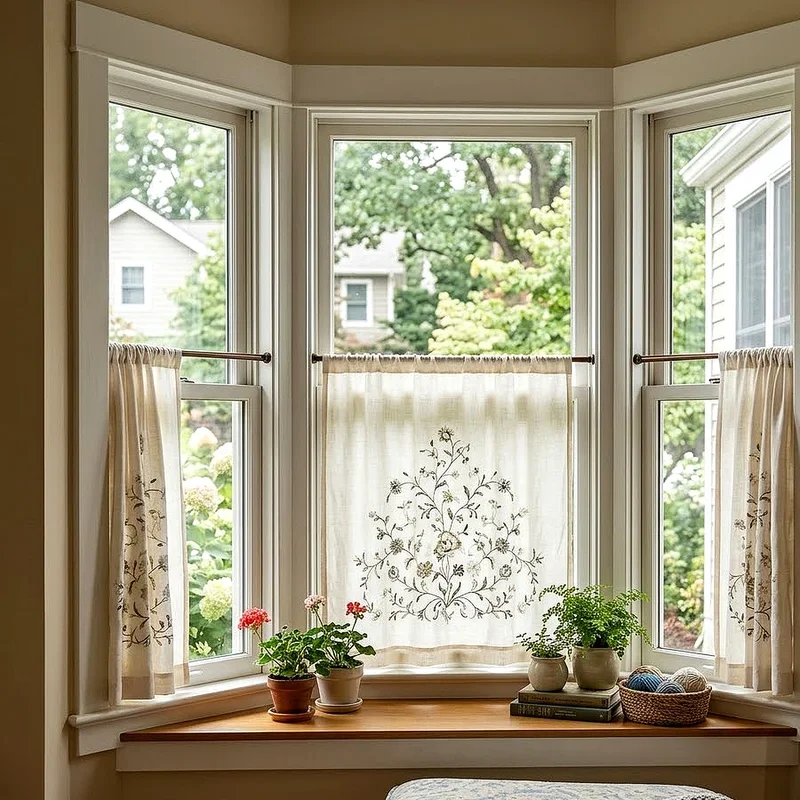 Short Bay Window Curtains Ideas