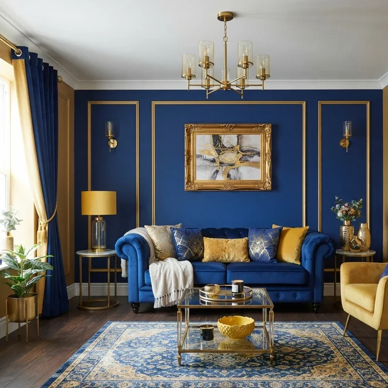 Blue and Yellow Living Room Decorating Ideas