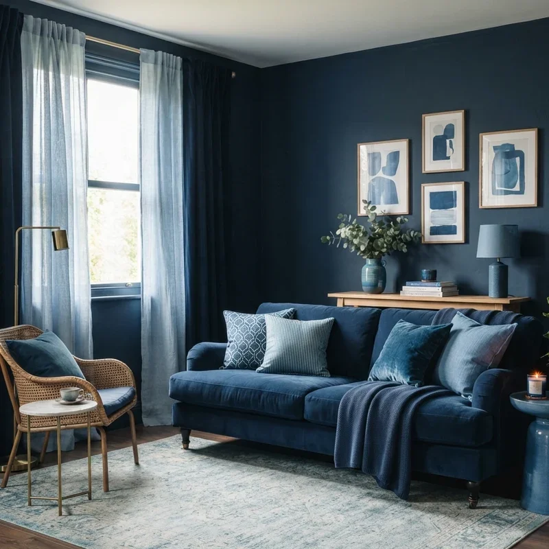 Navy Couch Living Room Ideas